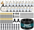 Drip Irrigation System 200FT 1/4", 36 Adjustable Copper Nozzles by Unknown