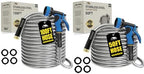 Lefree 100ft 50ft Metal Garden Hose - Heavy Duty 304 Stainless Steel Flexible Water Hose, No Kinks & Leak-Proof with Upgraded Handle, 10-Function Spray Nozzle & 4 Spare Gaskets for Yard, RV, Pet Bath by Lefree