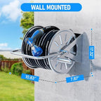 SPECILITE Stainless Steel Garden Hose Reel, 5/8" 75FT Hybrid Rubber Hose - Image 3