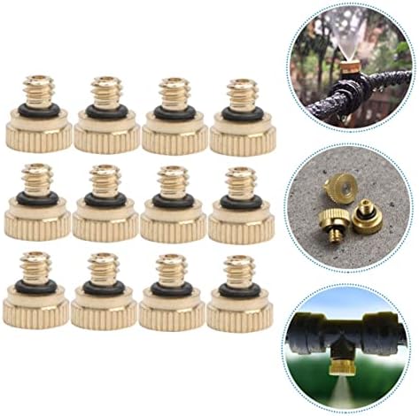 balacoo 5sets Misting Spray Nozzle Replacement Brass Stainless Steel Professional Garden Hose Nozzle 12pcs*5 - Image 2