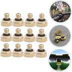 balacoo 5sets Misting Spray Nozzle Replacement Brass Stainless Steel Professional Garden Hose Nozzle 12pcs*5 - Image 2