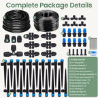 240FT Drip Irrigation System Kits, Quick-Connect Garden Watering System for Raised Bed, Potted Plants, Lawn, Greenhouse with 1/2 inch Hose 1/4 inch Tubing and Accessories - Image 3