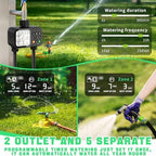 Programmable Outdoor Irrigation Controller with Rain‑Delay, IP54 Weather‑Resistant Auto Watering Sprinkler Device for Lawn, Yard & Flower Beds, Compatible with Standard 3/4‑Inch Faucet Thread - Image 3