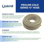 Underhill Proline Gold Series Commercial Garden Water Hose 50 ft, Lightweight, Heavy-Duty, Flexible, Kink Free, Industrial, 500 psi, H58-050PR0-G 5/8" x 50', Gold - Image 3