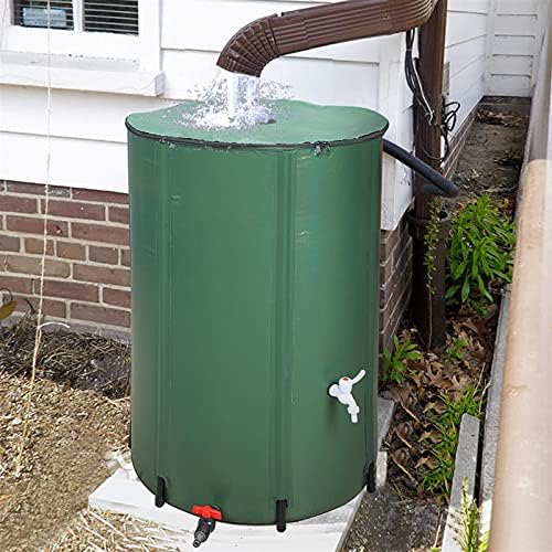 Rain Barrel, 100 Gallon Collapsible Rain Barrel, Portable Water Storage Tank, Rainwater Collection System Downspout, Water Catcher Container with Filter Spigot Overflow Kit - Image 2