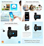 Garden Hose Irrigation Controller, App Controlled Water Timer with Rain Delay, Auto & Manual Watering, Waterproof Outdoor Sprinkler System, Black - Image 3