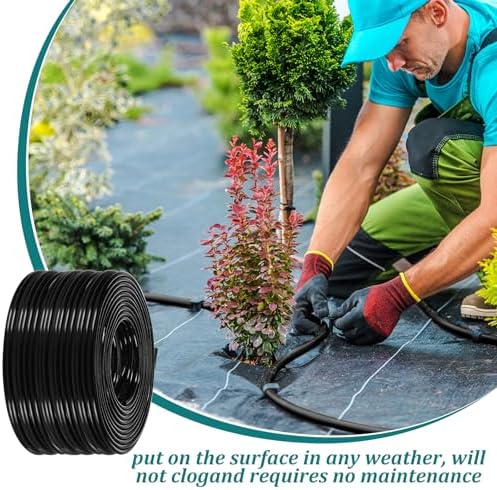 Frienda 1640 Feet 1/4 Inch Drip Irrigation Tubing Irrigation Hose Irrigation Drip Line Watering Drip Automatic Irrigation Equipment Set for Garden Irrigation System Flower Patio Lawn - Image 3