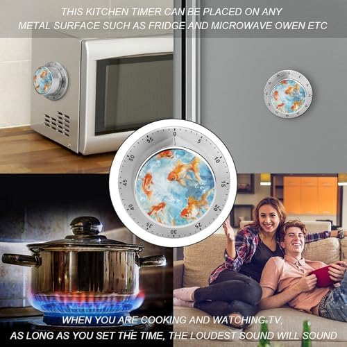 Stainless Steel 60-Minute Mechanical Timer Swim in Water Printed Timer - Image 4