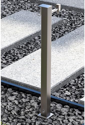 Vertical Garden Faucet Column for Outdoor, Heavy Duty Steel Hose Holder with 15M Spray Gun & Hooks - Free Standing Tap Water Fountain Stand for Villa Courtyard Watering, Floor Mounted - Image 6