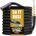 Hydrosteel PRO 50 Ft Heavy Duty Metal Garden Hose with Brass Nozzle by EMSON