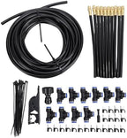 Focket Drip Irrigation System, 33ft 10 Nozzles 360 Adjustable 8mm Compatible Garden Watering System, Automatic Sprinkler Kit with 10 Copper Nozzles for Outdoor Garden Raised Bed (5/8 Universal 10m by Focket