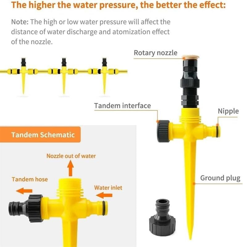 Sprinkler System - Drip Irrigation System, Outdoor & Indoor Watering System for Plants, 360 Degree Rotatable Automatic Plant Watering System, Lawn & Garden Irrigation System - Image 5