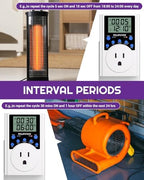 NEARPOW Programmable Digital Timer Outlet, Infinite Cycle, 2-Pack - Image 5