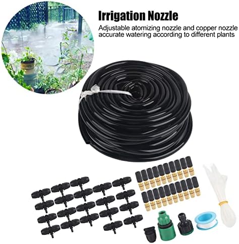 65.6FT Drip Irrigation Kit, Garden Plant Watering Sprinkler System with Adjustable Nozzles, Automatic Irrigation Equipment Set for Outdoor Plants, Greenhouse Flower, Bed Patio, Lawn - Image 3