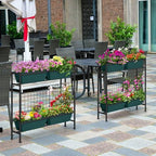 OYEAL Raised Garden Bed with Legs & & Trellis 32" Tall Vertical Herb Garden Planter Indoor Outdoor Elevated Flower Beds for Gardening, Vegetables, Herbs, Patio, Balcony, Backyard, Green - Image 5