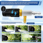 Adjustable Long Range Nozzle for Pressure Washer, Downstream Injection Spray Nozzle Kit 2–2.5 GPM, External Chemical Injector w/1/4" Quick Connect, 15FT Hose, Shut-Off Valve & Filter, 2000–3000 PSI. - Image 3