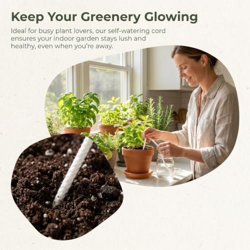 Toddmomy 2pcs Self Watering Cotton Wick Rope for Potted Plants Indoor - Image 3