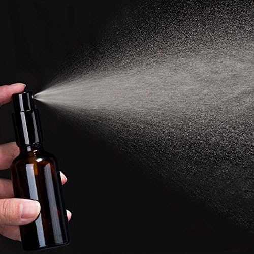 YIZHAO Amber Glass Spray Bottles 1oz, with Small Fine Mist Spray, Metal Cap, Refillable for Essential Oil,Travel,Cleaning,Perfume,Aromatherapy,Makeup – 24 Pcs - Image 3