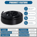50FT 1/4-In Sewer Jetter Kit, 5800 PSI Pressure Washer Drain Cleaner Hose - Image 4