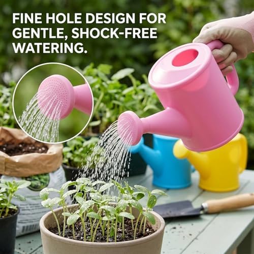 Kids Watering Can, 3-Pack Plastic Watering Can with Removable Spout Precise 600ml / 20oz Small Plant Water Device for Toddlers GardeningToddler CanPlastic CanSmall - Image 2