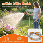 Rosy Earth Metal Garden Hose 75ft, Lightweight Steel Water Hose with 8-Mode Wide Nozzle - Image 4
