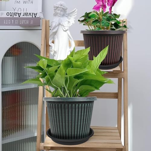 1 Pack of 26 inch Plant Saucer, Large Plant Tray, Heavy Sturdy Plant Drainage Tray for Indoors, Bird Bath Bowls, Sturdy Plastic Pot Tray for Planter (Black) - Image 5