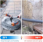 YAMATIC Flexible Garden Hose 5/8" x 50ft, 360° Swivel Handle, Burst 600 PSI - Image 6