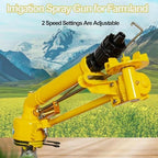Farm Irrigation Spray Gun, 360° Adjustable Sprinkler with 6 Nozzles, Pressure Gauge, 2 Speed Settings, Large Area Watering for Lawn, Garden, Agriculture - Image 2