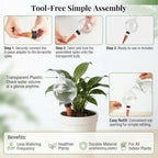 Self Plant Watering Globes, Automatic Waterer with Terracotta Spikes，4PCS S - Image 6