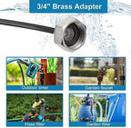 uxcell Misting Cooling System, 75FT(23M) Misting Line +28 Mist Nozzles +3/4" Brass Adapter, Misters for Outside Patio Garden Greenhouse Umbrella - Image 3