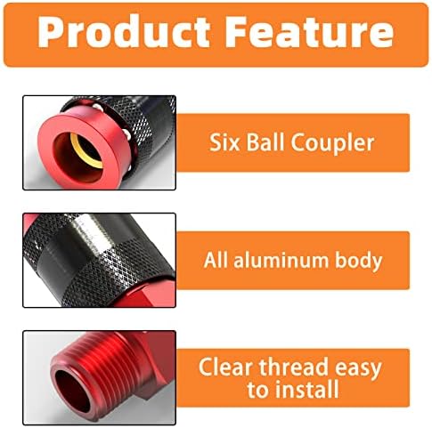 GASHER 12PCS Aluminium 1/4-Inch Male AMT Universal Air Coupler,1/4 Inch NPT Male Threads Size, Quick Connect Air Coupler - Image 4