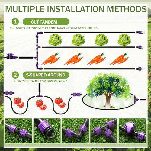 Tondiamo 1000' 5/8 Inch Drip Tape Irrigation Tubing Kit 8 Mil 6" Spacing Garden Hose Watering Tube Line Automatic Equipment for Garden Irrigation System Farms, Landscape, Lawn - Image 4