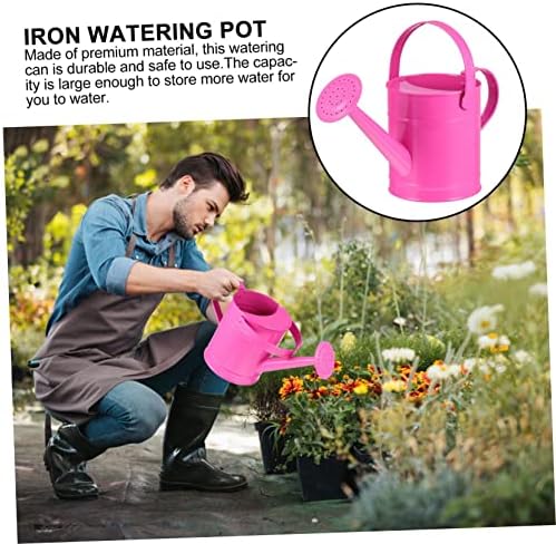 Useful Iron Watering Can with Spray Mouth for Durable Gardening Kettle Tool for Flowers Houseplants and Outdoor Use Convenient Capacity for Easy Pouring - Image 5