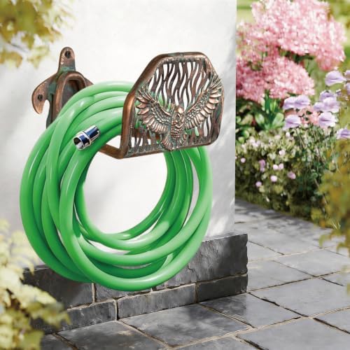 Garden Hose Holder Wall Mount for Outdoor Yard, 100 lbs Load Capacity Heavy-Duty Water Hose Hanger, Holds 150 Feet of Wall-Mounted Metal Owl Decorative Hose Rack Hook for Outside Patio, Garage - Image 6