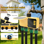 Solar WiFi Sprinkler Timer, Smart Water Timer for Garden Hose 4 Outlets with Rain Delay/Automatic/Manual Watering System for Lawn Yard, APP Remote Voice Control Via WiFi - Image 4