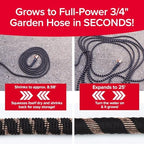 Pocket Hose Copper Head 25 FT Expandable Garden Hose, Pocket Pivot, Nozzle - Image 2