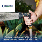 Underhill Proline Gold Series Commercial Garden Water Hose 50 ft, Lightweight, Heavy-Duty, Flexible, Kink Free, Industrial, 500 psi, H58-050PR0-G 5/8" x 50', Gold - Image 4