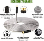 Flexible Metal Garden Hose 75ft Heavy Duty Water Hose - Image 2