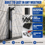Outdoor Faucet Stand with Hose Holder, Freestanding Garden Water Column, Stainless Steel Outdoor Water Station for Garden Hose Connection - Image 5