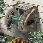 Suncast Handler Plastic Wall-Mounted Outdoor Weatherproof Garden Hose Storage Reel with Storage Tray, Holds 200 Feet of Hose (2 Pack) - Image 7