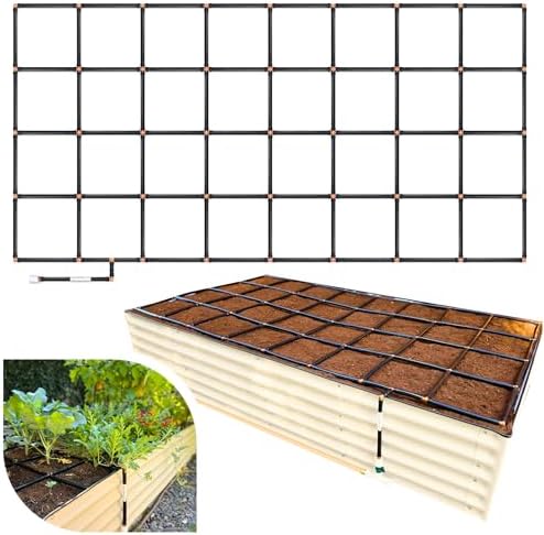 Garden Grid 4x8 | Irrigation System for Garden Bed Watering | Pre-Assembled by GardenInMinutes