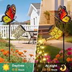 2pack Solar Watering Can Lights Butterfly Hook Outdoor Garden Decor - Image 5