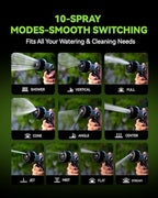 RAINPOINT Full-Metal Garden Hose Nozzle, Heavy Duty Water Hose Nozzle Sprayer With 10 Adjustable Patterns & High Flow,Thumb Control For Flow Adjustment, Ideal For Watering, Washing, Black-2 Pack - Image 6