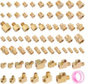68PCS Brass Pipe Fitting & Adapters Assortment for Air/Fuel/Water/Oil Hose by HOME