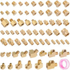 68PCS Brass Pipe Fitting & Adapters Assortment for Air/Fuel/Water/Oil Hose by HOME