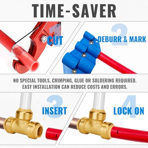SUNGATOR 12-Pack 3/4 Inch Tee, Push-to-Connect Plumbing Fittings, Brass - Image 5
