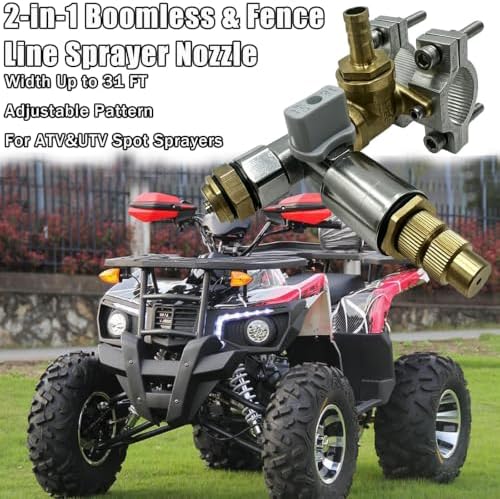 1-Pack Boomless & Fence Line Sprayer Nozzle for ATV – Brass Construction, 31FT Spray Swath, Adjustable Pattern, Universal Fit for Spot Sprayers. - Image 2