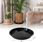 Plant Saucer 14 16 18 20 22 Inch, 4 Pack Heavy Duty Large Plant Tray for Planter Pot, Plastic Flower Pot Saucers Drip Water Trays for Indoors and Outdoors (16 Inch) - Image 2