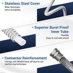 25 FT Stainless Steel Garden Hose – No-Kink 25FT Flexible Metal Water Hose - Image 2