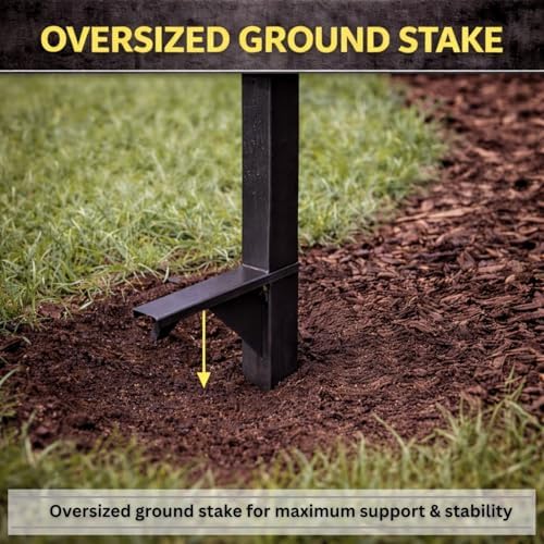 Garden Hose Holder - Upgraded Water Hose Hanger Holds 125ft, Heavy Duty Freestanding Garden Hose Reel Hanger for Outside Yard & Lawn (125' Standard) - Image 6